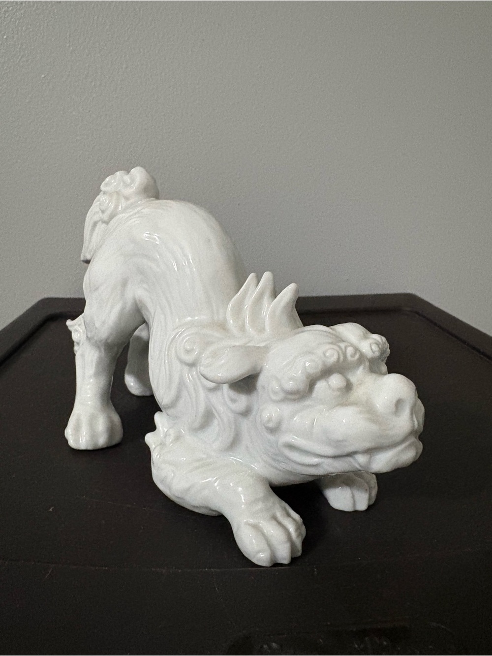 Fitz & Floyd Blanc De Chine Foo Dog Sculpture Porcelain Made in Mexico Decorativ